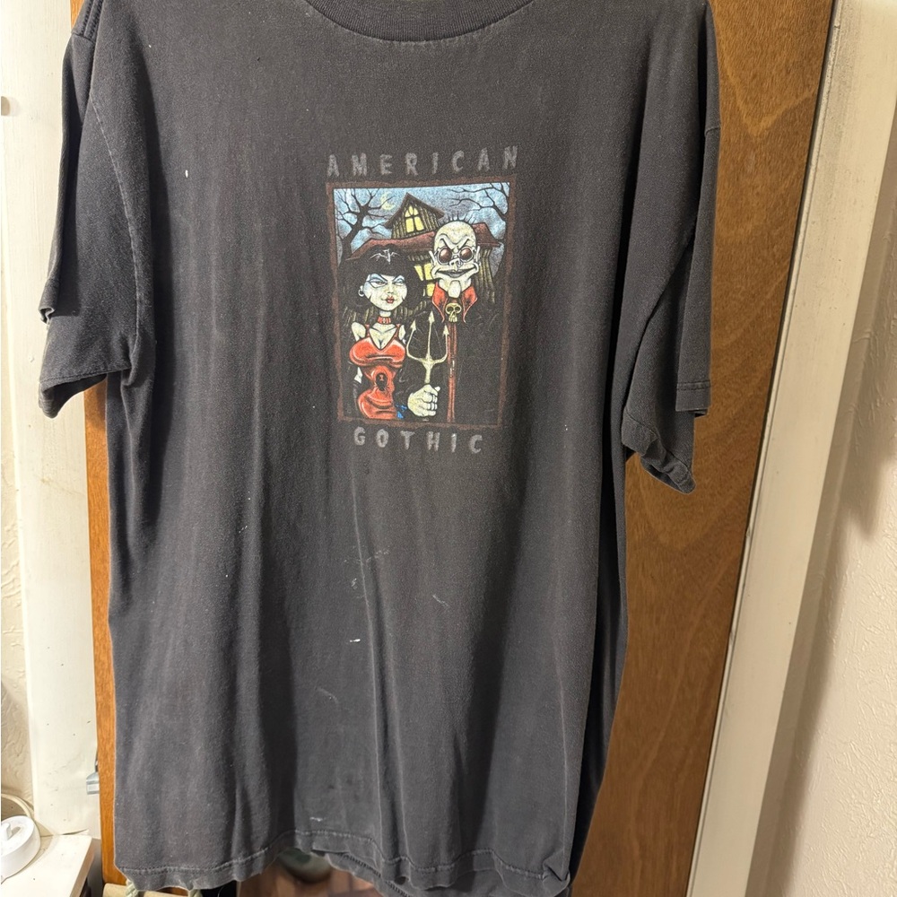 Tultex American Gothic Graphic Tee - Black